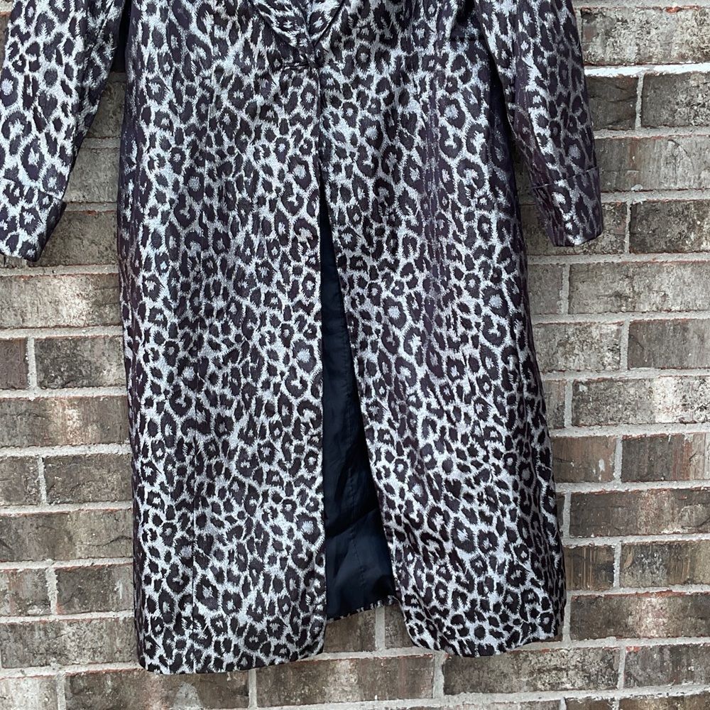 Take 50% Off- K&B Leopard Print Long Coat, Size-14 View 4